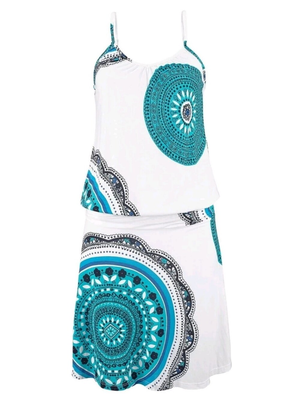 Boho Tank Dress Beach Coastal Mandala Size 16 XL